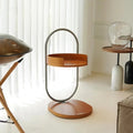 Modern elevated cat bed featuring a solid wood platform