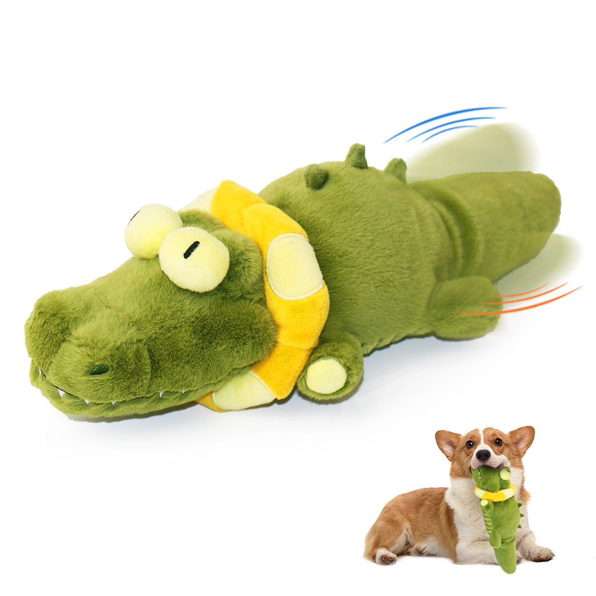 Vibrating plush toy-crocodile