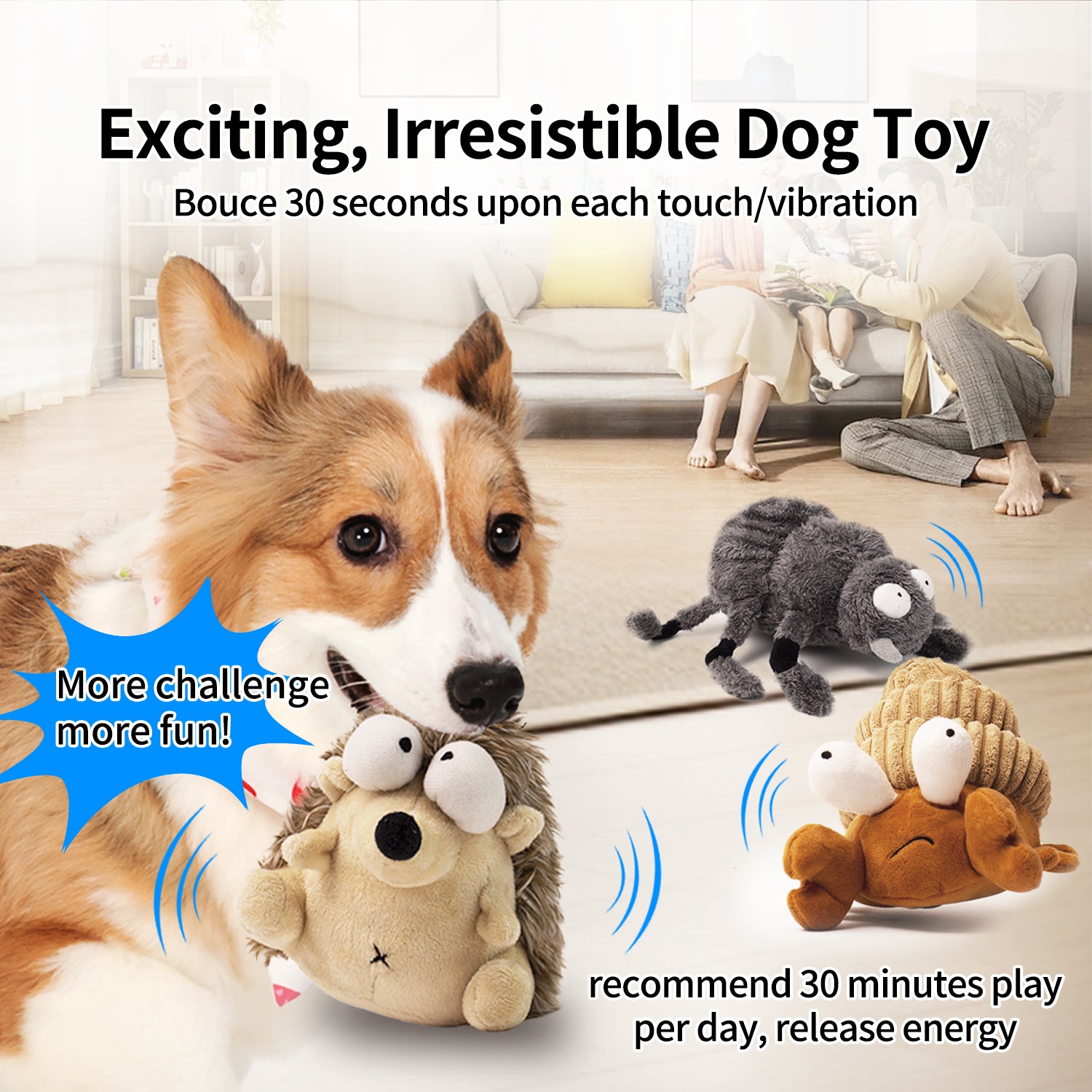 Vibrating plush toy-Hedgehog