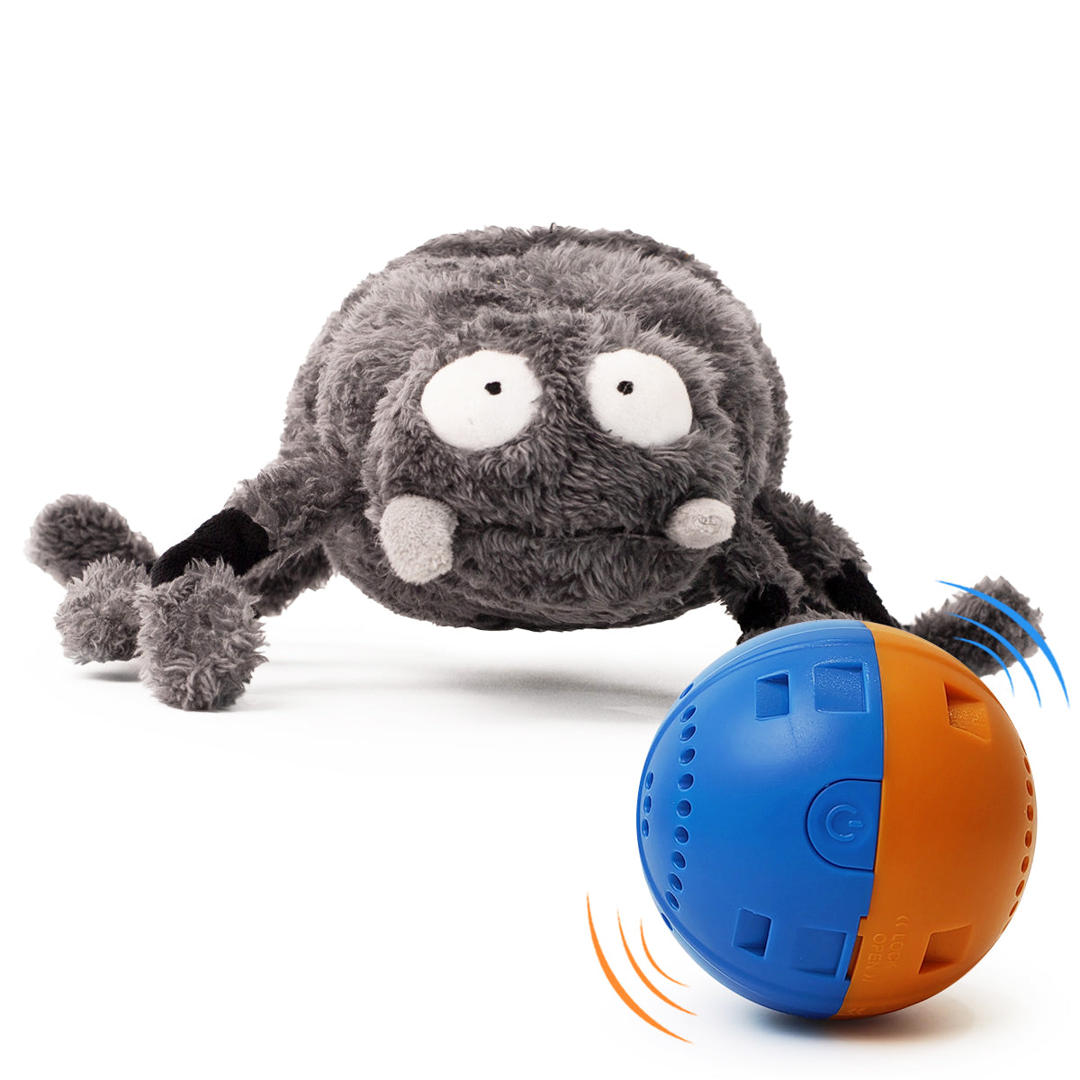 Vibrating plush toy-spider
