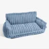 New for Hot-Selling Striped Velvet Rectangular Pet Dog & Cat House Four Seasons Warm Plush Pet Bed