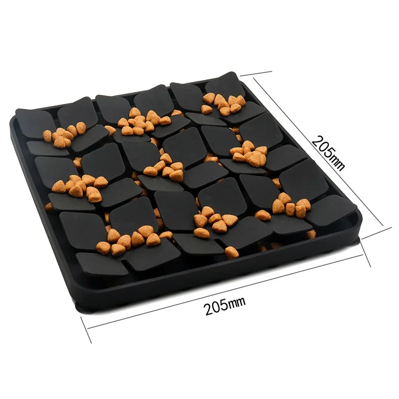 Square Flower Design Silicone Slow Feeder Pet Lick Mat Pet Bowls & Feeders for Dog Sniffing & Snuffle Mat