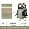 Cat Dog Pet Carrier Backpack Double Shoulder Portable Tote Breathable for Outdoor Cycling Biking Outing Hiking Large Size