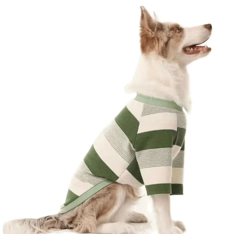 Simple Classic Retro Ins Pet Dog Clothes Small Medium XS Dogs Schnauzer Border Collie Golden Retriever Labrador Striped T-shirt
