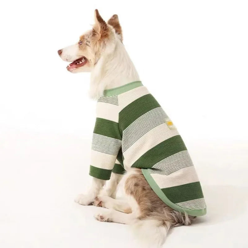Simple Classic Retro Ins Pet Dog Clothes Small Medium XS Dogs Schnauzer Border Collie Golden Retriever Labrador Striped T-shirt