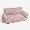 New for Hot-Selling Striped Velvet Rectangular Pet Dog & Cat House Four Seasons Warm Plush Pet Bed
