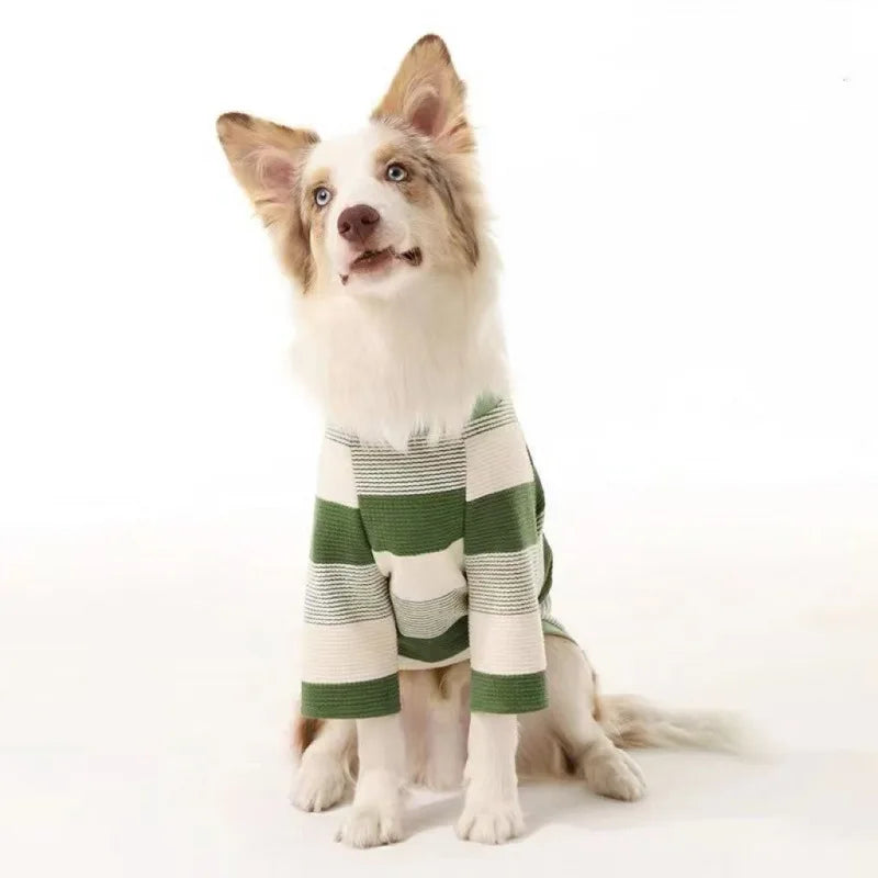 Simple Classic Retro Ins Pet Dog Clothes Small Medium XS Dogs Schnauzer Border Collie Golden Retriever Labrador Striped T-shirt