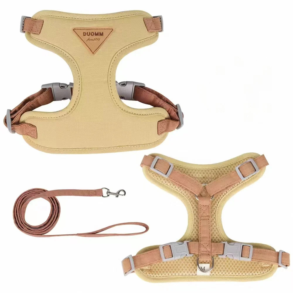 New Cat Leash - Anti-Snatching Cat Chest Harness for Outdoor Cat Walk - Adjustable Pet Leash