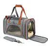 Portable, foldable, breathable Oxford fabric zippered pet carrier, designed specifically for car and air travel, suitable for cats and dogs, solid color