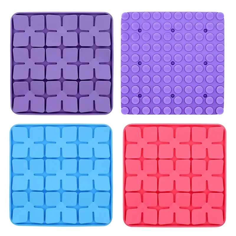 Square Flower Design Silicone Slow Feeder Pet Lick Mat Pet Bowls & Feeders for Dog Sniffing & Snuffle Mat