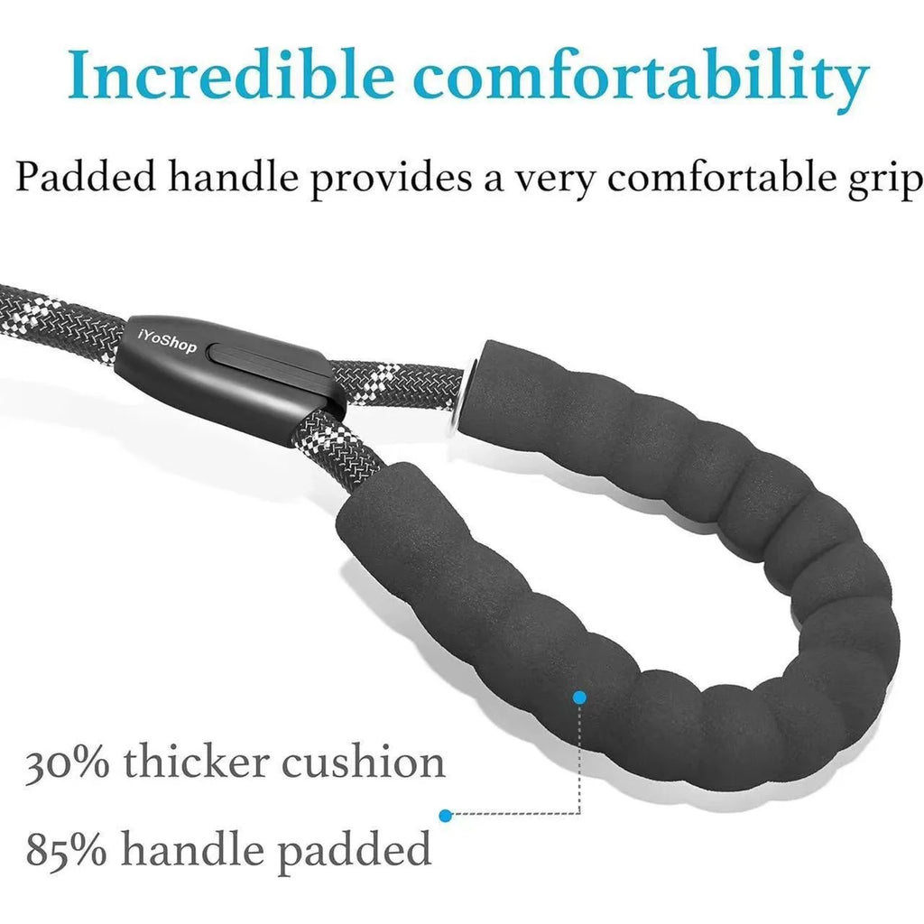 Two-Dog Double-Headed Anti-Tangle Retractable Elastic Nylon Pet Leash Padded Ribbon Dog Reflective Rope Leash
