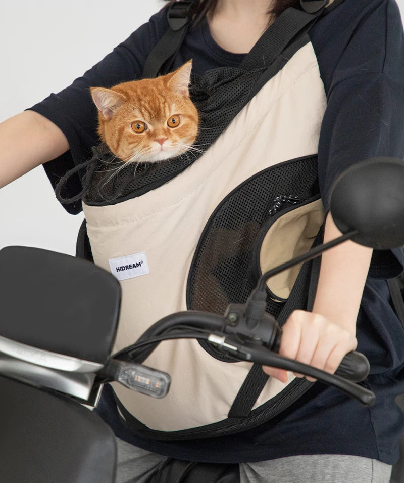 Cat Dog Pet Carrier Backpack Double Shoulder Portable Tote Breathable for Outdoor Cycling Biking Outing Hiking Large Size