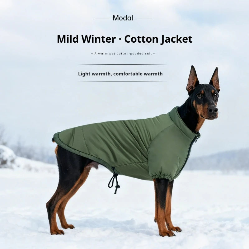 Winter Quilted Jacket for Large Dogs - Pet Clothing