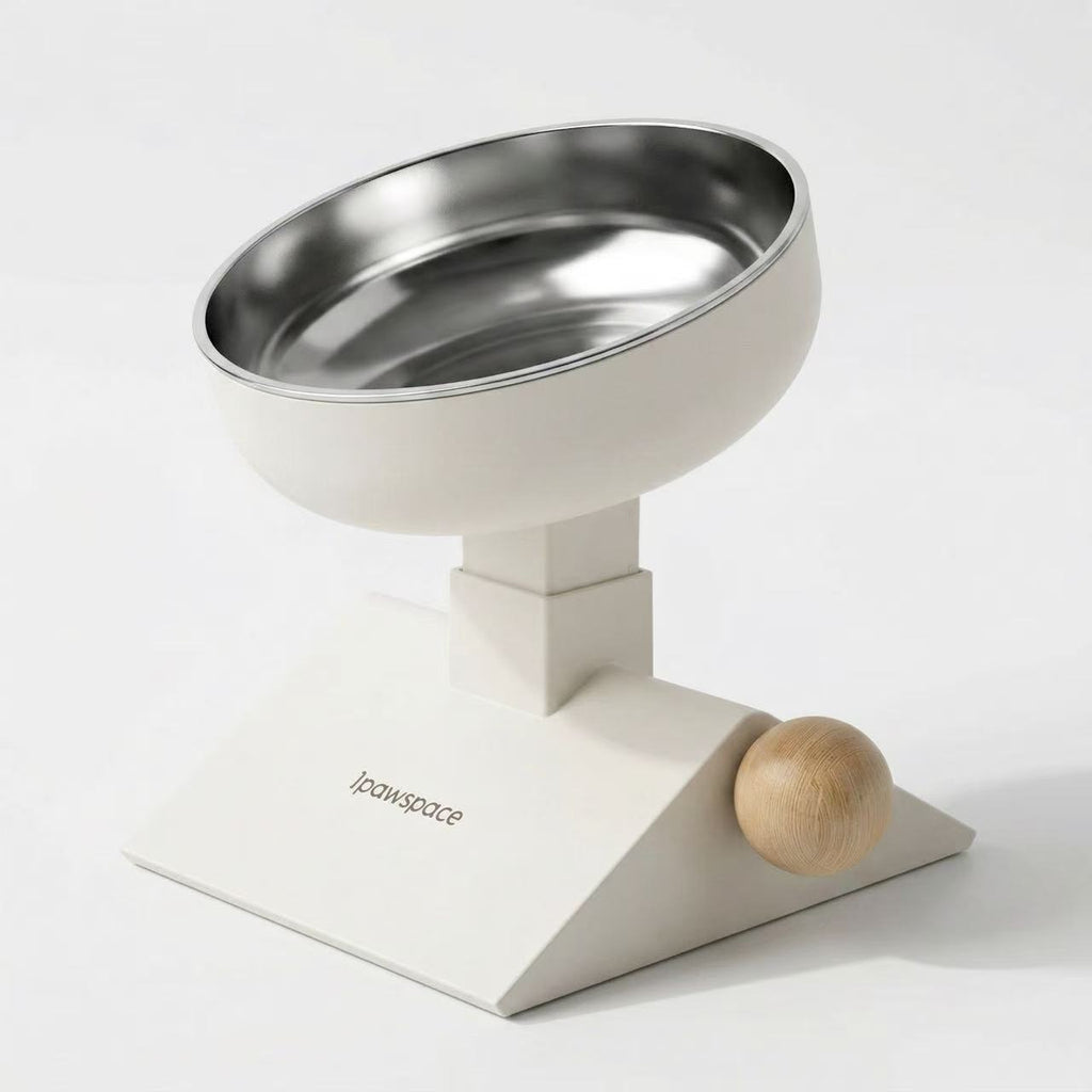 304 Food-Grade Stainless Steel Cat Food Bowl - Adjustable Angle 0–17.5°