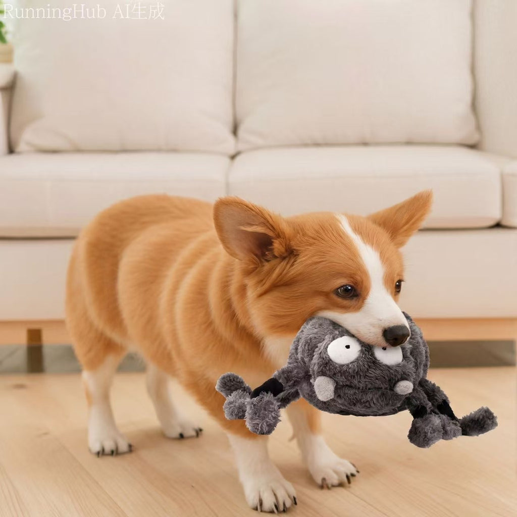 Vibrating plush toy-spider